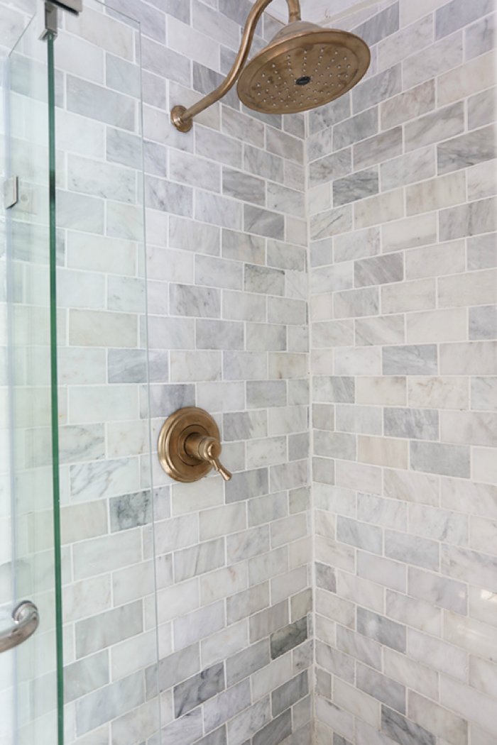Drab Shower and Bath Go Chic in French Cottage Angie's List